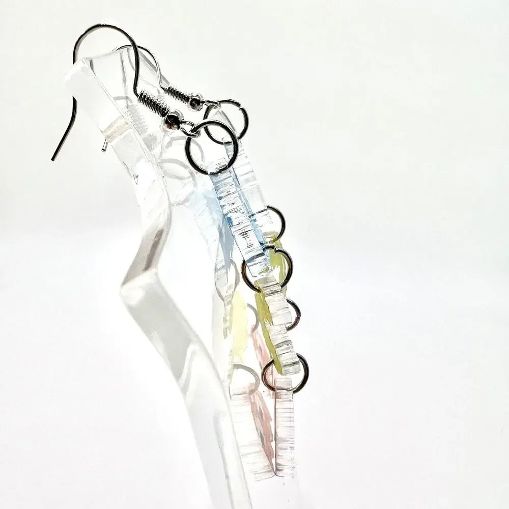 Pacman Earrings - Retro Arcade Dangle Jewelry - Fun Colorful Gamer Style - Picture 3 of 8